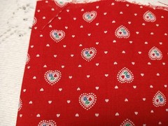 REMNANT Cranston Miniature Hearts Fabric Cotton Fabric Red Valentine’s 8 1/2″x9″