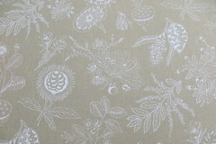 ZOFFANY CURTAIN FABRIC DESIGN “Botonique” 6.4 METRES LINEN ECRU ARCHIVE PRINTS