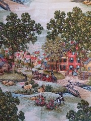 Boucle English Countryside Farmhouse Fabric Horse Buggy 46″x4yds 2 Pieces