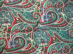 Paisley Floral Unbranded Metallic Gold Accents COTTON FABRIC VTG SBTYX44″W