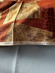 Vintage Hoffman Serengeti Safari Animal Fabric Lion Giraffe Leopard Elephant
