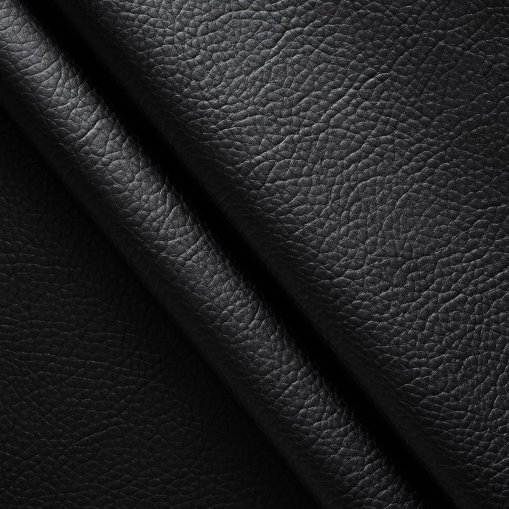 HYVAKUPPA Faux Leather Fabric 5 Yds Black Marine Vinyl