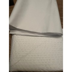 White Textured Grid Pattern Fabric Soft Home Decor Apparel Material