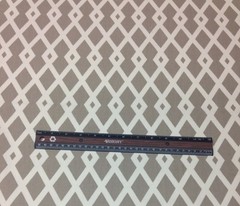 BALLARD DESIGNS VANETO TAUPE LATTICE UPHOLSTERY CURTAIN FABRIC 1.8 YARDS 55″ W