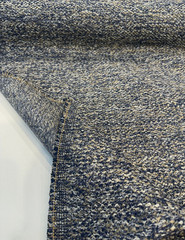 Dreamy Blue Steel Textured Boucle Performance Upholstery Fabric By The Yard