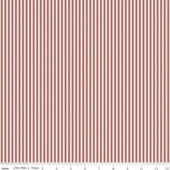 1/8″ Stripe in Canyon Rose on Ivory | Stripes | Riley Blake