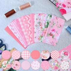 42Pcs Pink Charm Packs for Quilting, 100% Cotton Fabric Squares 5 x 5Inch Pre-Cu