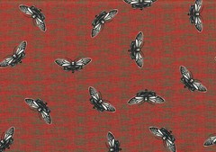 Halloween 100% Cotton Fabric, MORE THAN BONES by Dantini, Mothra – BTY