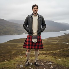Buffalo Check Tartan Fabric Poly Viscose Wool Free – Multiple Sizes Available