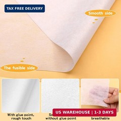 UzecPk Medium Weight Fusible Interfacing for Sewing: 12″ X 30yd Interfacing Fabr