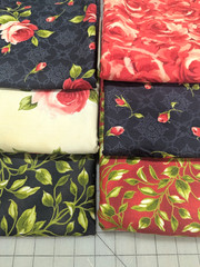 15 yard lot Roses by Jackie Robinson for Maywood quilt fabric