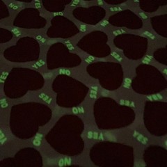 Vtg Cranston Glow In Dark Heart Boxer Cut Sew Panel Dalmatian Applique 90s Retro