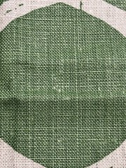 Lee Jofa Fabric Sample 13.25” Circles Forest Linen Green Blithfield Crafts