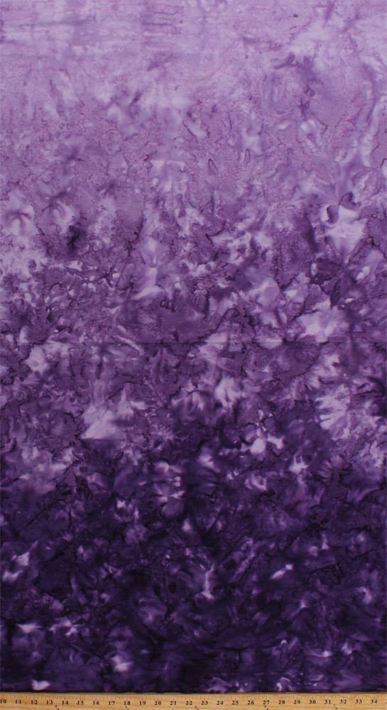 Batik Violet Ombre Gradations Hand Painted Cotton Fabric Print BTY D307.03