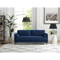 Lorelei Mid-Century Modern Sofa, Navy Blue Fabric, Mid century modern design