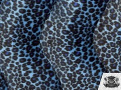 Velboa Faux Fur Short Pile Fabric Animal Print CHEETAH BLUE/ 60″ W /By the Yard