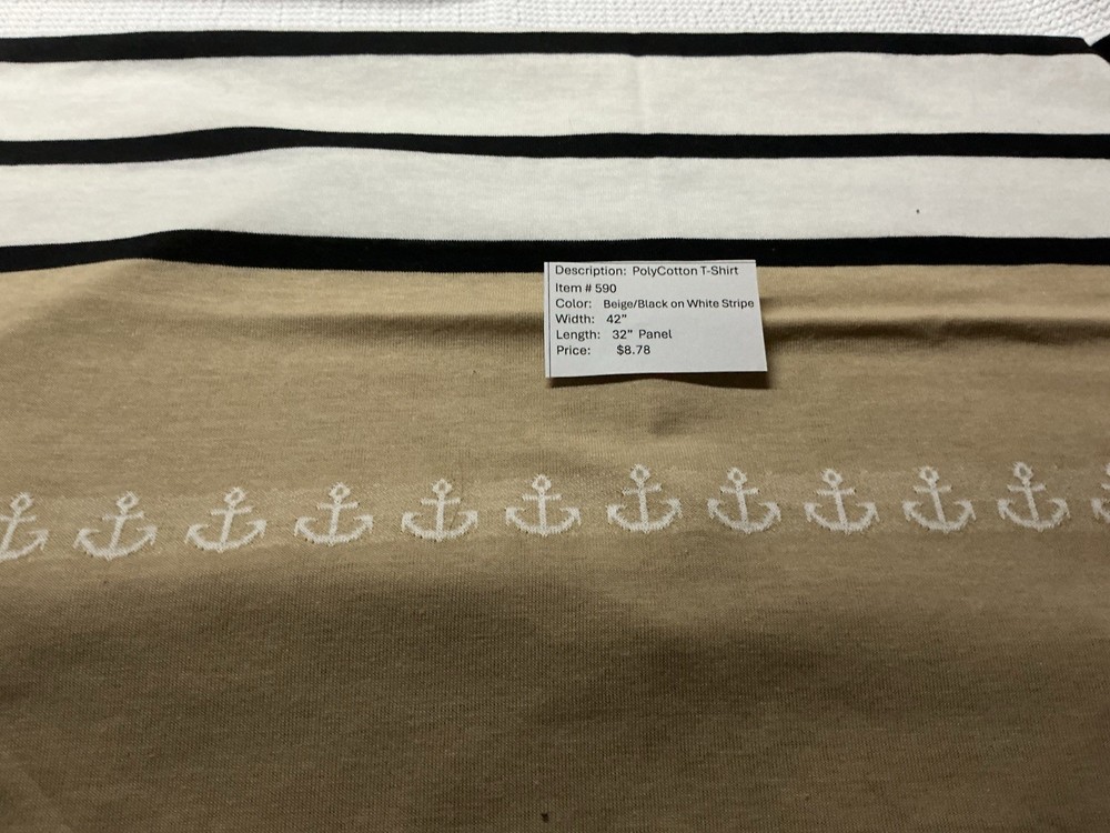 Item #590. Poly Cotton T-Shirt Knit Fabric
