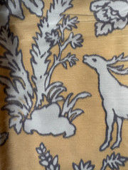 Brunschwig & Fils Les Animaux Warp Print Fabric Remnant 24″x24″