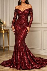Gold Sequin Vine Mesh Fabric | All-Over Sequin Embroidered Net For Dress