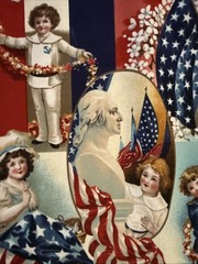 Vintage Patriotic Fabric Vicky Howard By Art Makers “Victorian America” D#11173