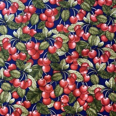 Cottage Charm Cherry Cherries Avlyn Cotton Fabric 1/2 Yard (18 By 44”) New
