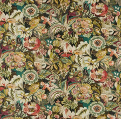 JANE CHURCHILL CURTAIN FABRIC DESIGN Rivera 5.1 METRES CHARCOAL LINEN BLEND