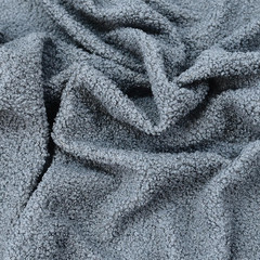 Grey Curly Teddy Fleece Sherpa Faux Fur Fabric, 1 Yard | 63″ Wide, Fluffy Soft,