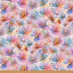 Flourish By Hoffman Fabrics – Pastel Flowers #X5625-135