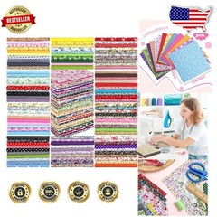 4″ Cotton Fat Quarters – 1200pc Floral Patchwork Fabric – Sewing Craft Bundles