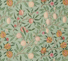 WILLIAM MORRIS CURTAIN FABRIC DESIGN Fruit Velvet 3 METRES PRIVET/THYME VELVET
