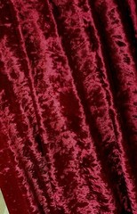 Deep Raspberry Red Poly/Lycra Crushed Stretch Velvet Knit