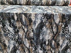 Snake Skyn (4 way stretch) White n black Animal Print Fabric Sold By The Yard