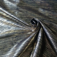 AMAZEBALLS!!! Black Linen Covered w/ Metallic Gold!! Unique, Unusual!