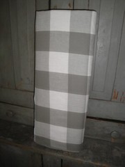 Dunroven House 3 Inch Farmhouse Check Grey White Woven Cotton Homespun Fabric