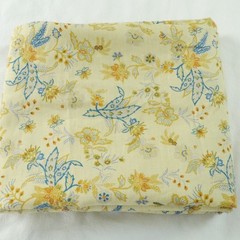 3.72Y x 54W Linen Upholstery Fabric Jacobean Floral Chintz Traditional Elegant