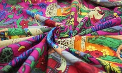 Indian Pink Farida Kahlo Printed Cotton Fabric Beautiful Dressmaking Fabric US