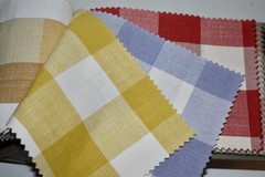 FABRIC SAMPLE BOOK Multi-Color Stroheim BIRON STRIE CHECK Cotton 42pcs LOT