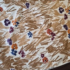 10 Yds Vtg Free Hand Bob Van Allen Design Scotchgard Cohama Riverdale Fabric ’81