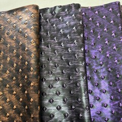 DIY Retro Metallic Diamond Patterned Leather Fabric Costume Armor Materials