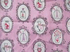 JO-ANN`S Bottles of Love Potion GLITTER Cotton Fabric SBTY X 44″W NEW