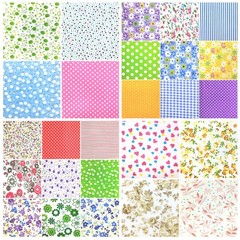 120 Pcs 4” x Cotton Craft Fabric Squares, DIY 120pcs, Multicolored