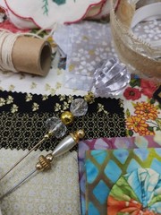 Vintage lace fabric buttons Sewing and craft Slow stitch junk journal kit K#22
