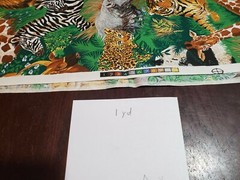 1 Yard JUNGLE ANIMALS themed fabric ~ NEW ~ lions, zebras, tigers, rhinos