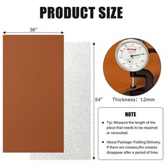 Faux Leather Fabric, 54″x36″ 1.2mm Thick Durable Synthetic Upholstery Leather…