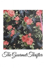 Waverly Sweet Brier Roses Black Vintage Floral Fabric Remnants Only Please Read