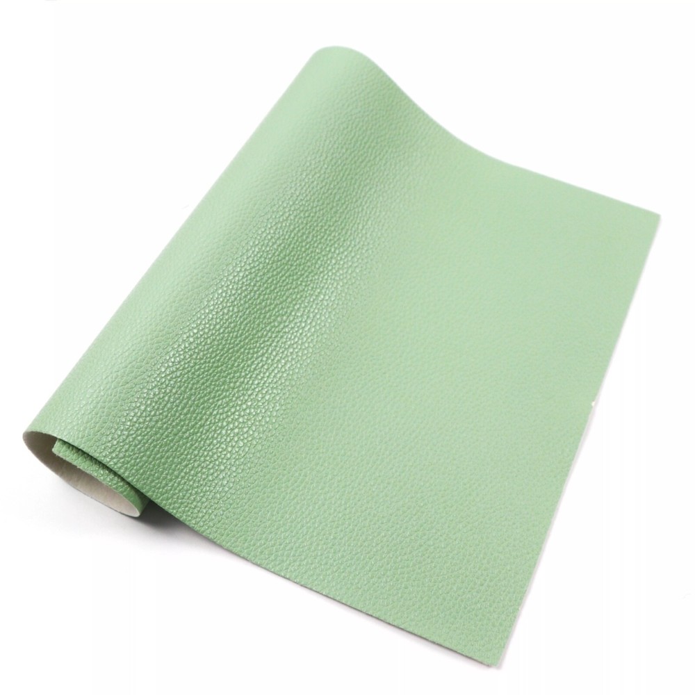 Solid Colour Pebble Grain (Small) Faux Leather Sheet – Light Green