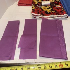 11 Piece Fabric Lot Mixed Sizes And Prints Dragon Design Flowers Fine China Wow!