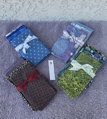 Lot of 16 Fat Quarters Vintage Cotton Quilt Fabric Bundle Various Blue Green (#3