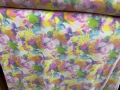 Pastel Floral Flower Fleece Fabric, 60” Wide, Sold By The Yard