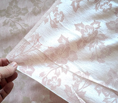 Solid Light Pink Floral Brocade Satin Fabric Textured 44″ Wide x 4 Yards